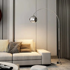 Grand Lampadaire Arc Métal Design Contemporain - Noir