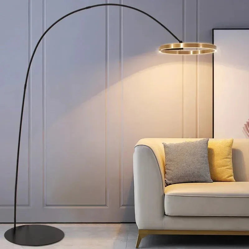 Grand Lampadaire Arc Salon - A