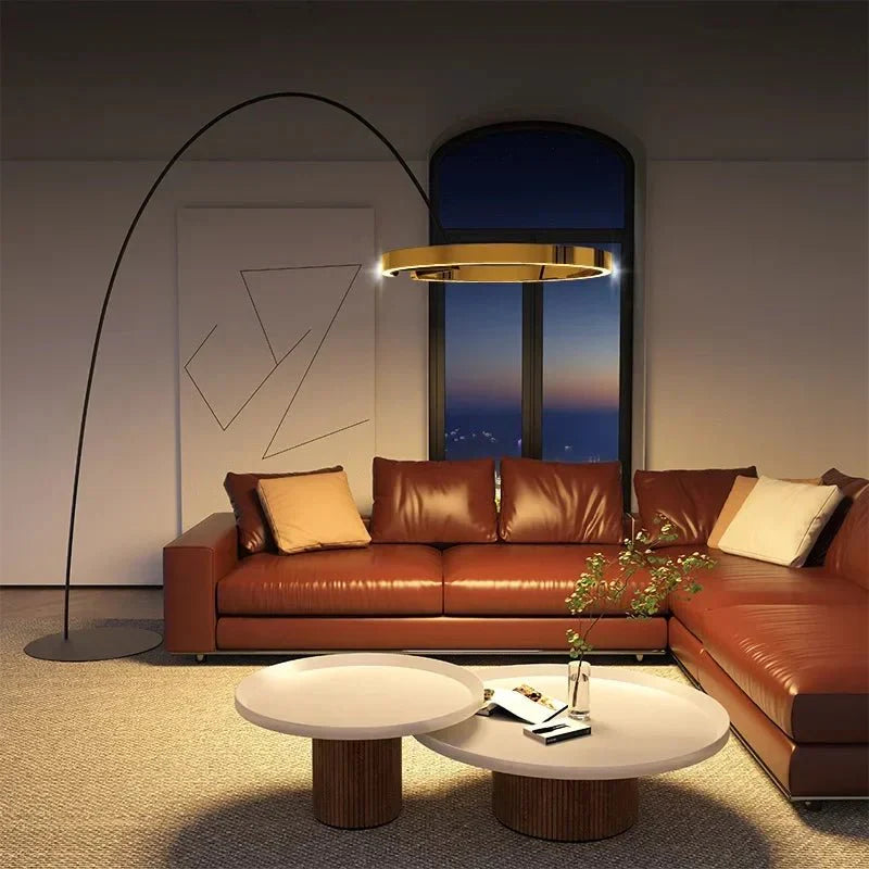 Grand Lampadaire Arc Salon - A