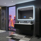 Grand Miroir LED Salle de Bain avec Écran LCD -