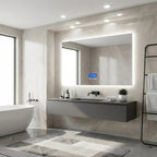 Grand Miroir LED Salle de Bain avec Écran LCD -