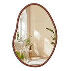 Grand Miroir Mural Organique Cadre Bois - L (74.3x110cm)