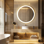 Grand Miroir Rond LED Rétroéclairé 3 Couleurs - 60CM