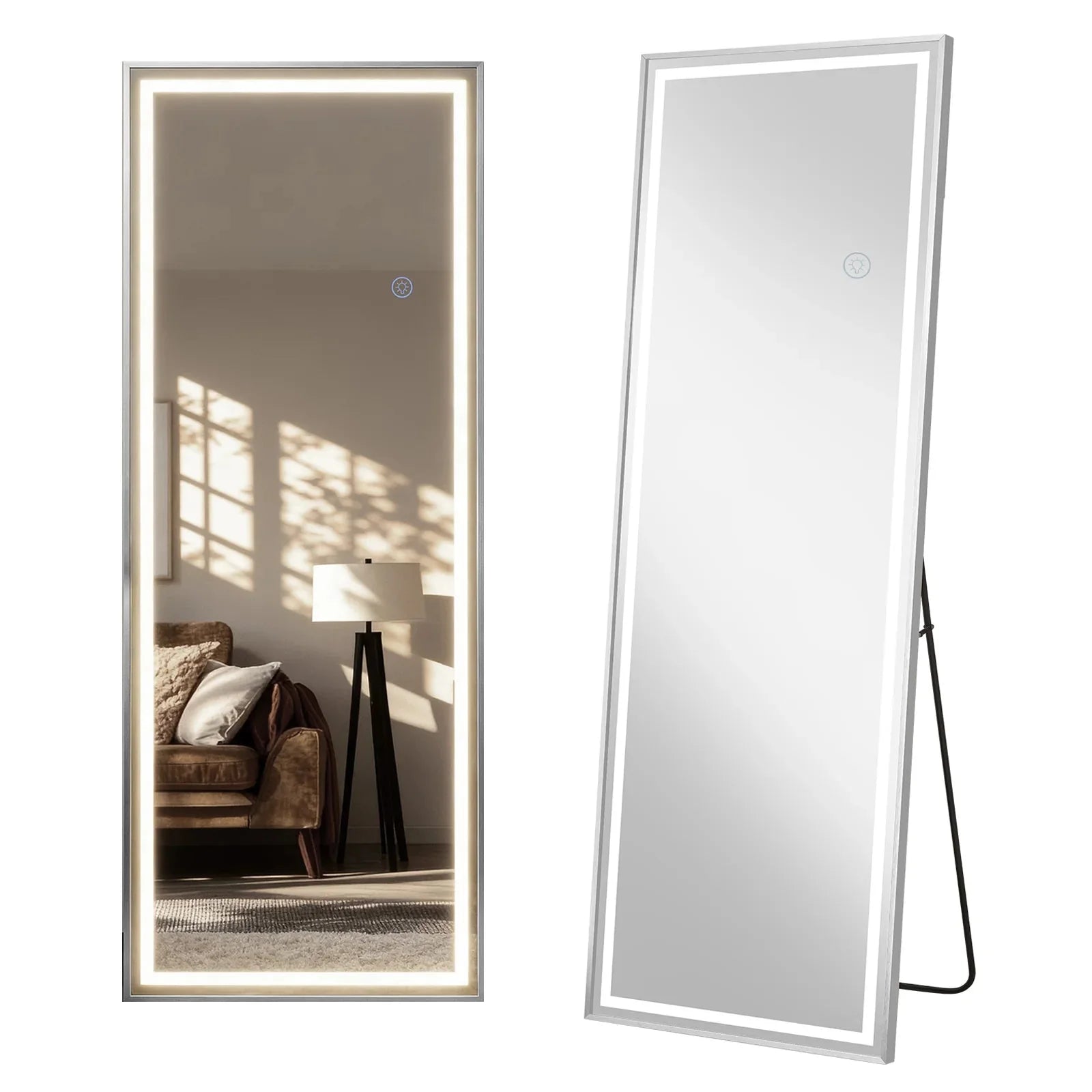 Grand Miroir sur Pied LED 160x50CM -