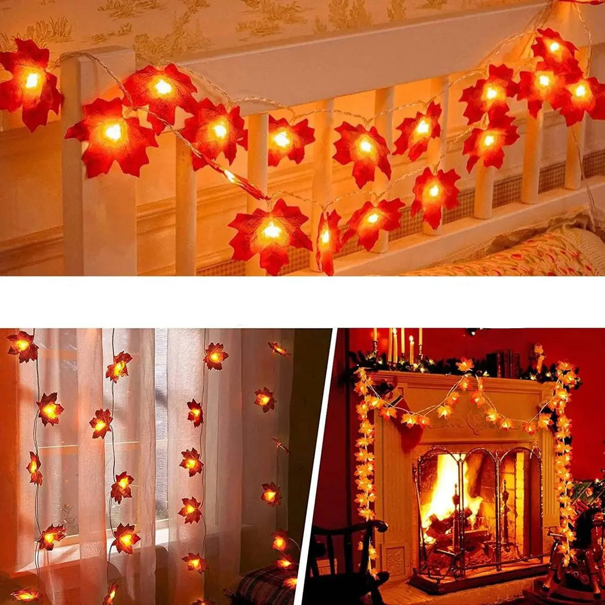 Guirlande LED Feuilles d'Érable - 3m