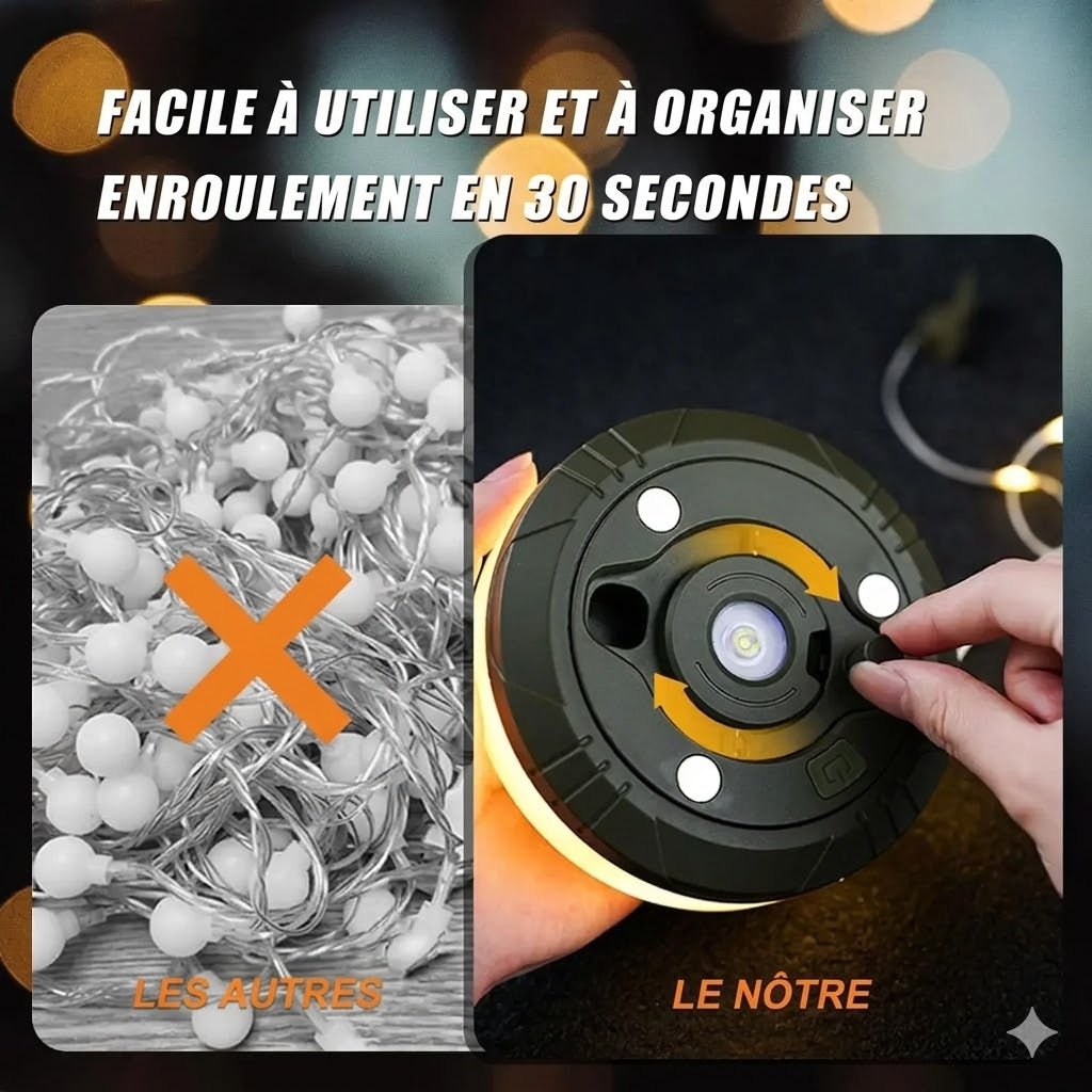 Guirlande LED Rétractable Camping Multifonctions - RGB