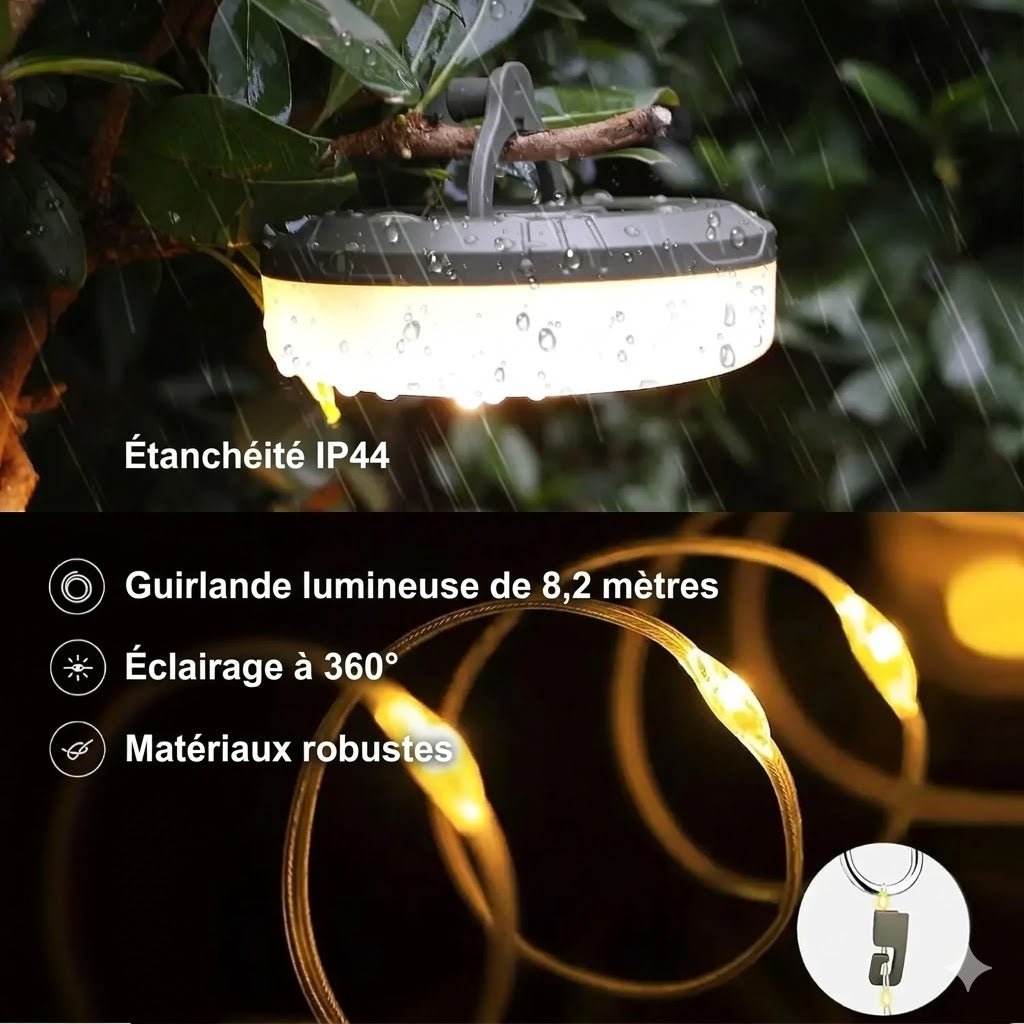 Guirlande LED Rétractable Camping Multifonctions - RGB