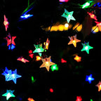 Guirlande LED Solaire Extérieure Étoiles - Blanc chaud