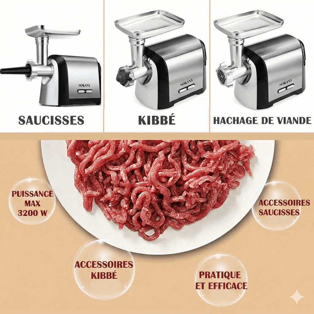 Hachoir à Viande Électrique Semi Professionnel -