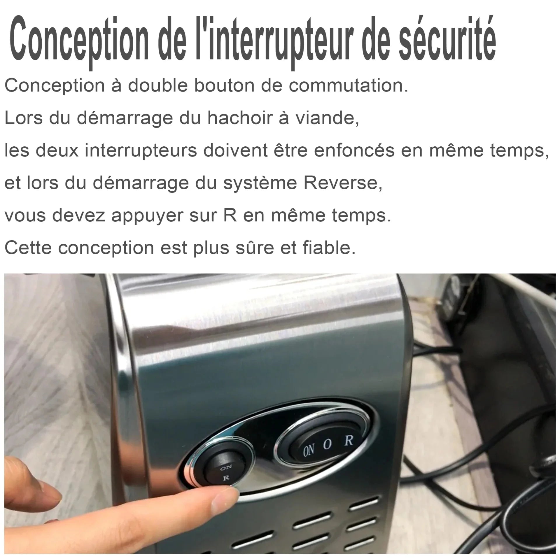 Hachoir a Viande Inox Électrique -