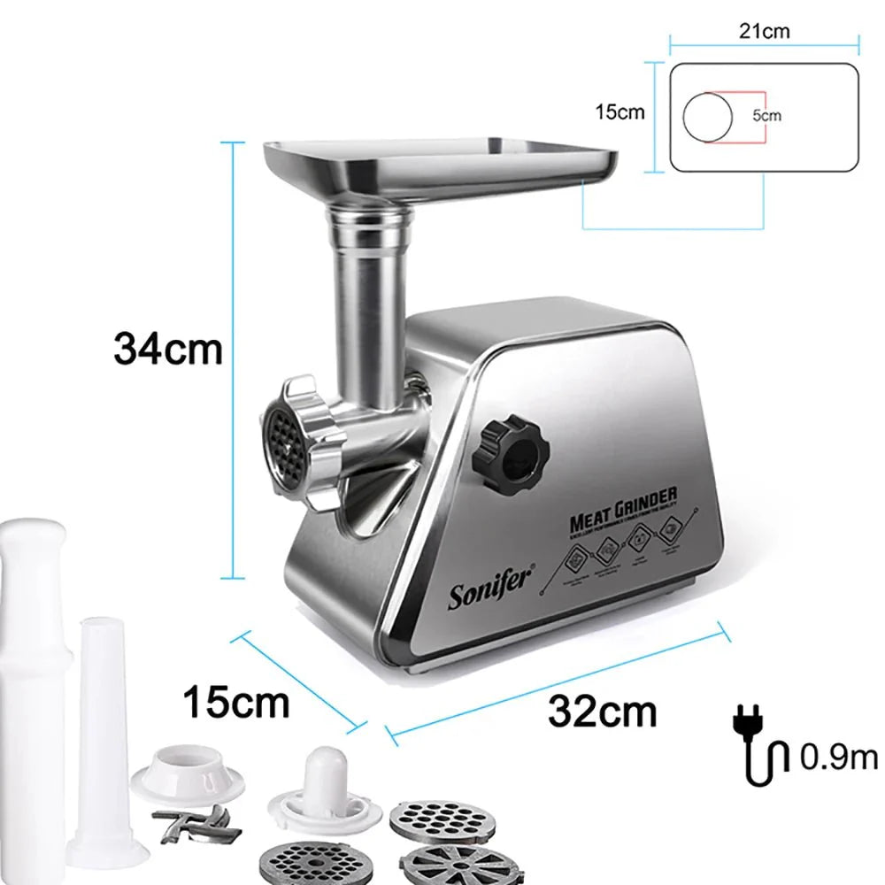 Hachoir a Viande Inox Électrique -