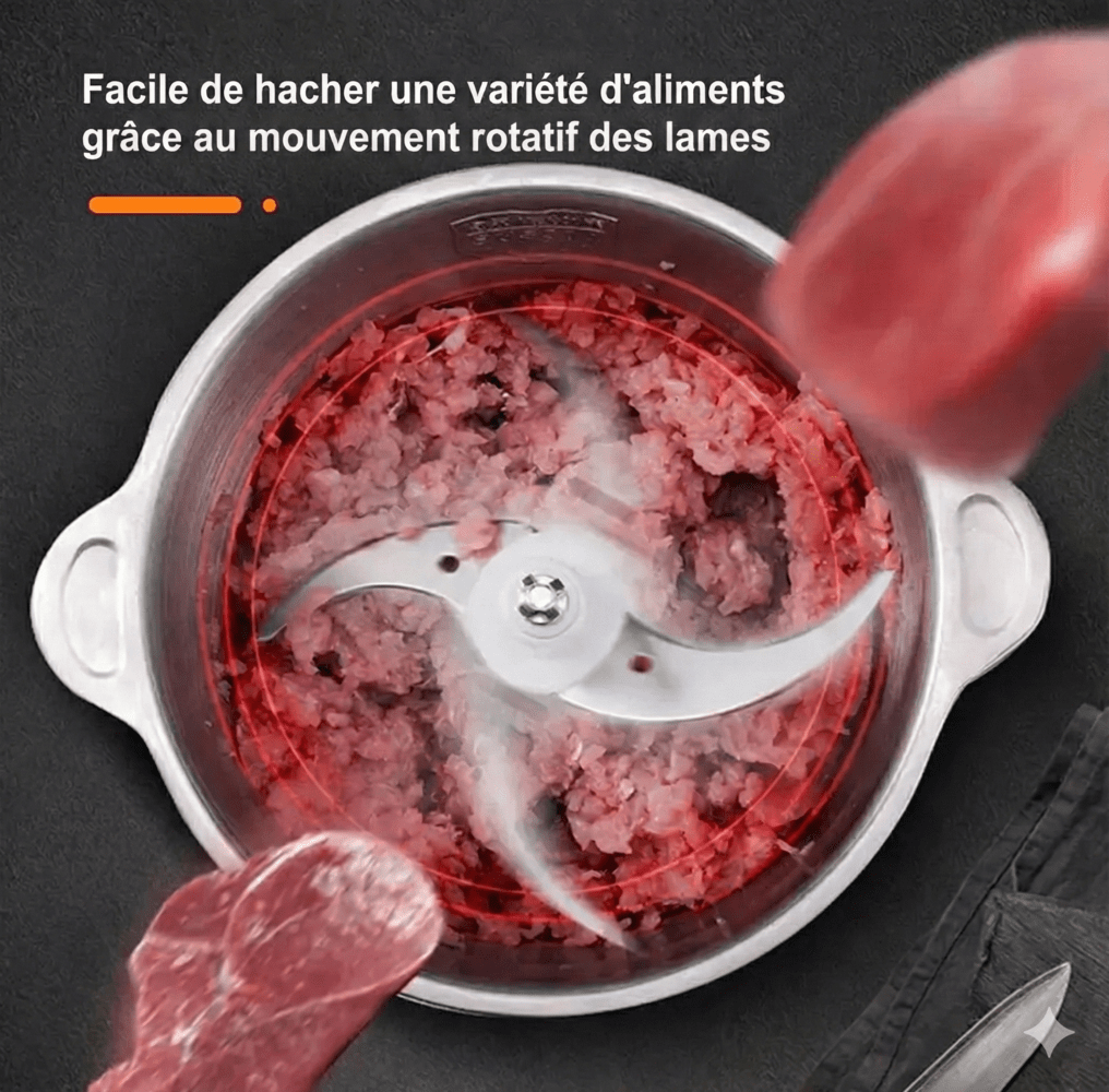 Hachoir Électrique Inox 2L -