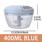 Hachoir Manuel 5 Lames - 400ML Bleu