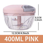 Hachoir Manuel 5 Lames - 400ML Rose
