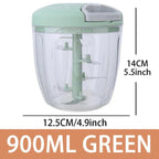 Hachoir Manuel 5 Lames - 900ML Vert