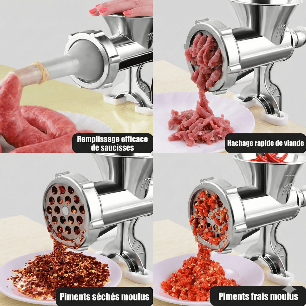 Hachoir Manuel Viande inox -