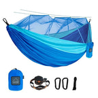 Hamac 2 Places Camping avec Moustiquaire - Bleu
