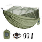 Hamac 2 Places Camping avec Moustiquaire - Khaki