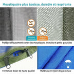 Hamac avec Moustiquaire Intégrée - Noir