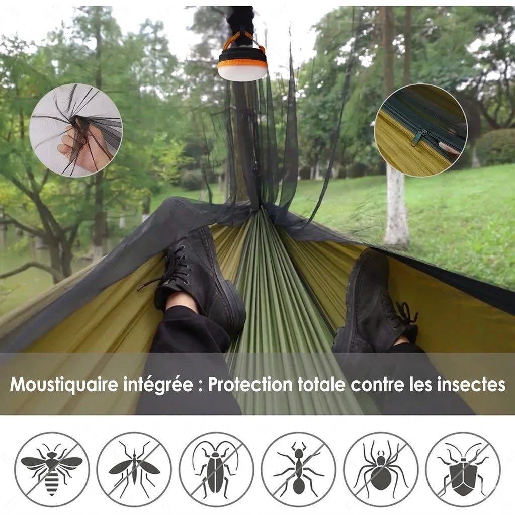Hamac Bivouac de Camping avec Moustiquaire - A