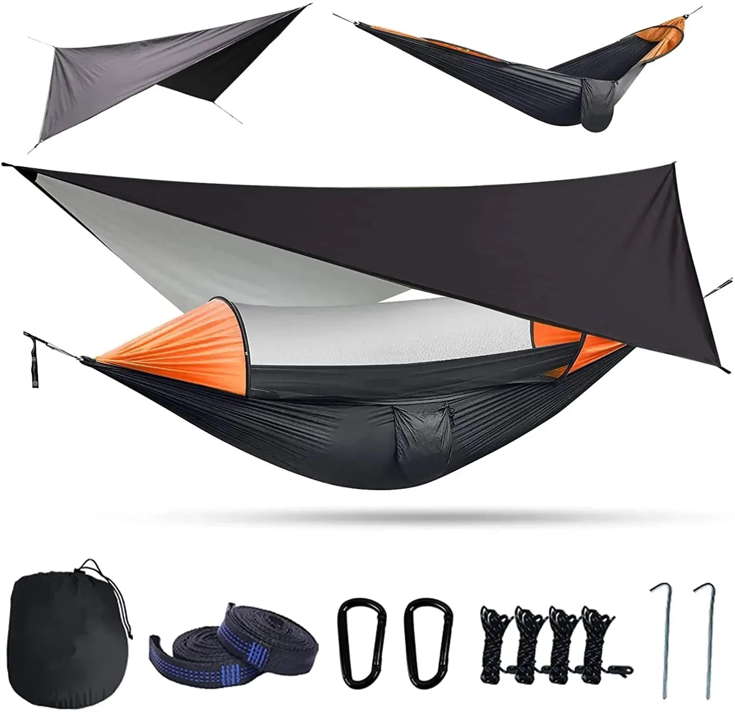 Hamac de Camping avec Bâche de Pluie - A