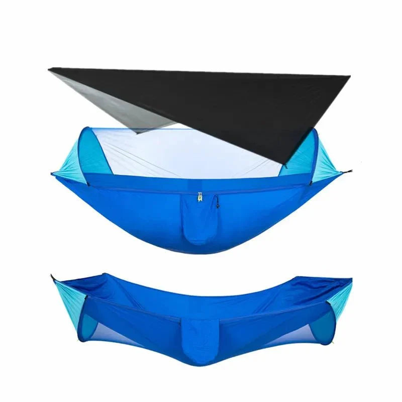 Hamac de Camping avec Bâche de Pluie - D