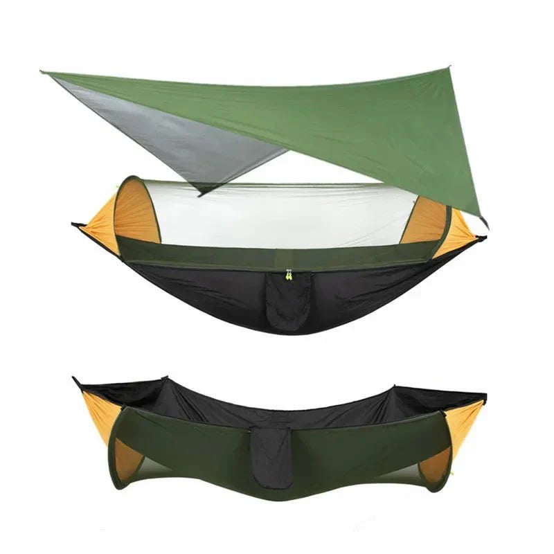 Hamac de Camping avec Bâche de Pluie - E