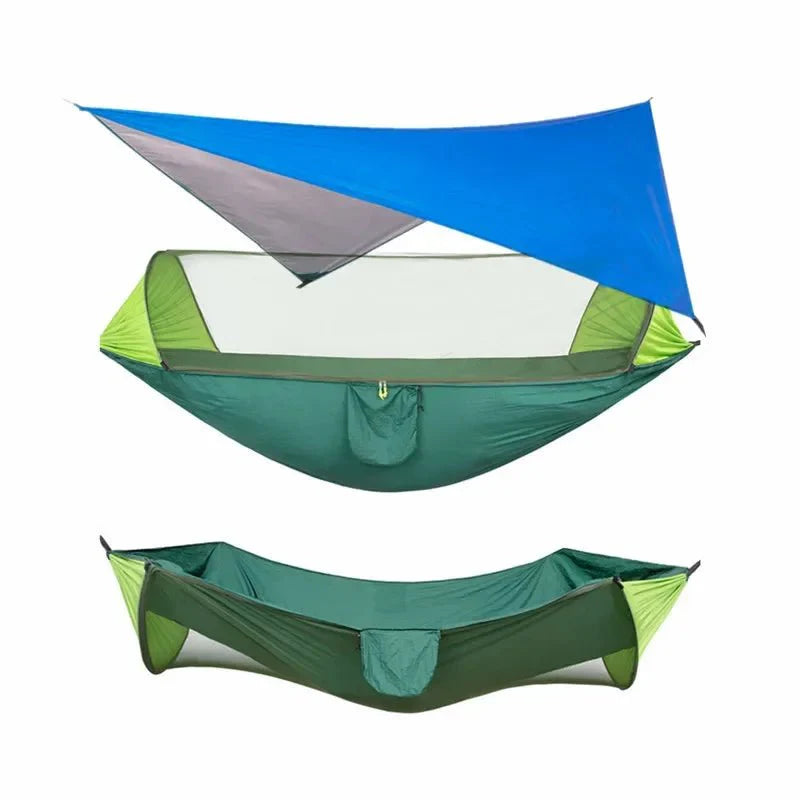 Hamac de Camping avec Bâche de Pluie - N