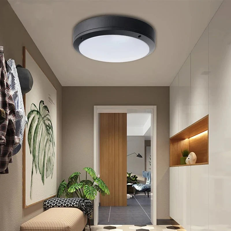 Hublot LED Plafonnier Extérieur Noir - Blanc froid