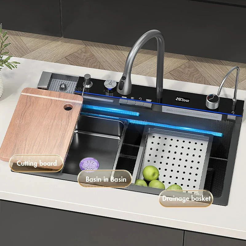 Kit Évier cuisine multifonction - 75X45 A Gris