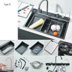 Kit Évier cuisine multifonction - 75x45 B Gris