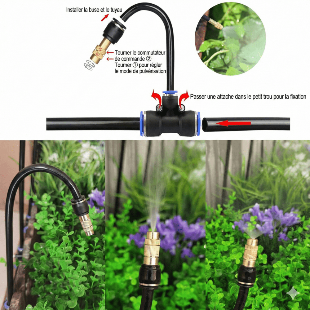 Kit Irrigation Goutte à Goutte Universel - 5m - 5 buses