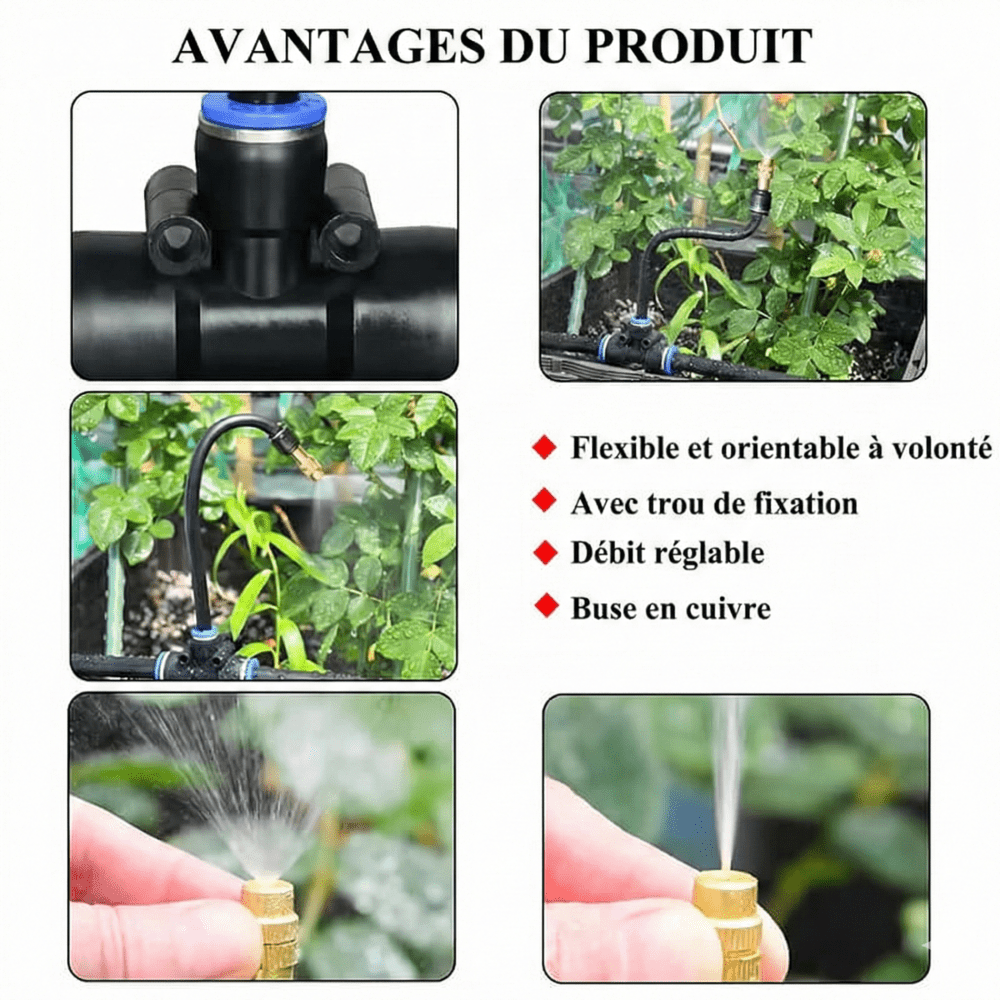 Kit Irrigation Goutte à Goutte Universel - 5m - 5 buses