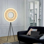 Lampadaire Anneau LED sur Trépied - Blanc chaud