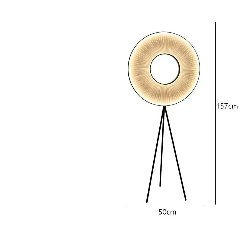 Lampadaire Anneau LED sur Trépied - Blanc froid