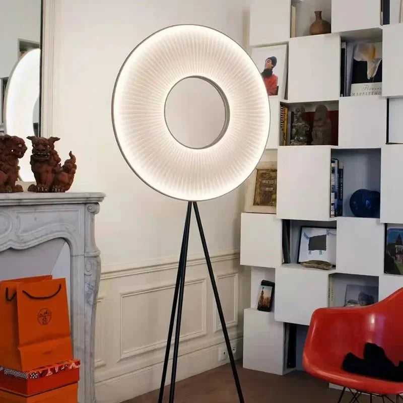 Lampadaire Anneau LED sur Trépied - Blanc froid