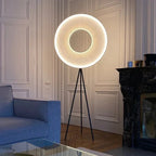 Lampadaire Anneau LED sur Trépied - Blanc neutre