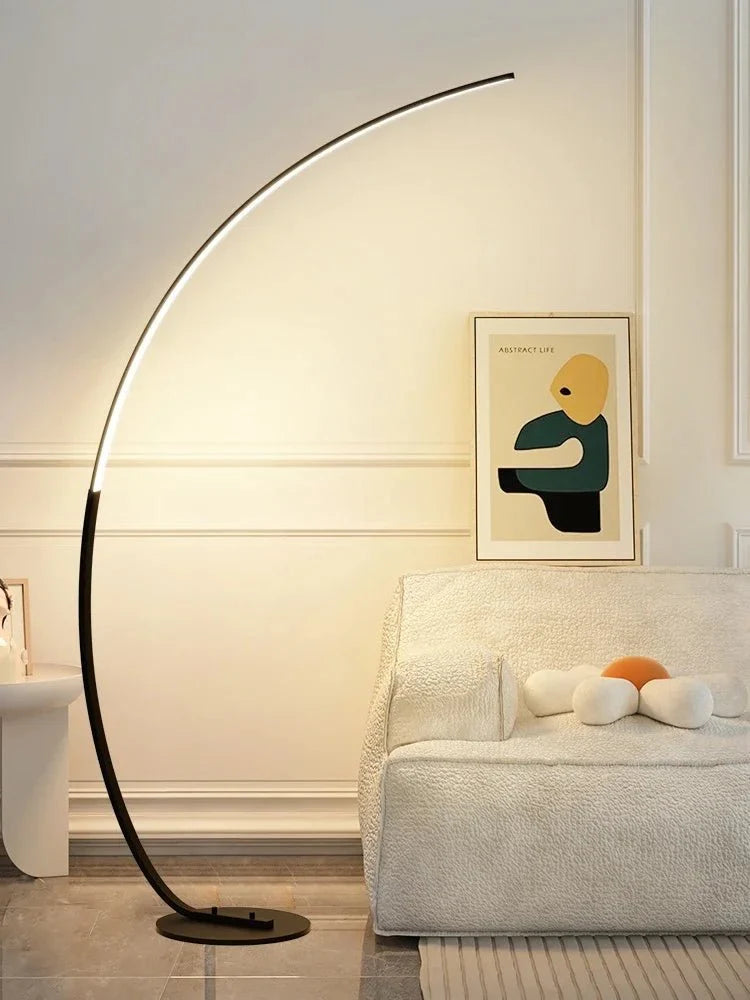 Lampadaire Arc LED Minimaliste - Blanc