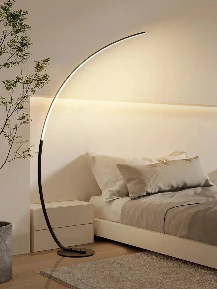 Lampadaire Arc LED Minimaliste - Blanc