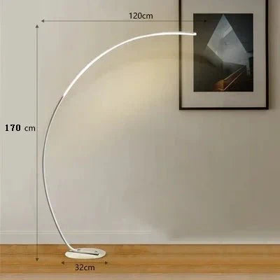 Lampadaire Arc LED Minimaliste - Noir