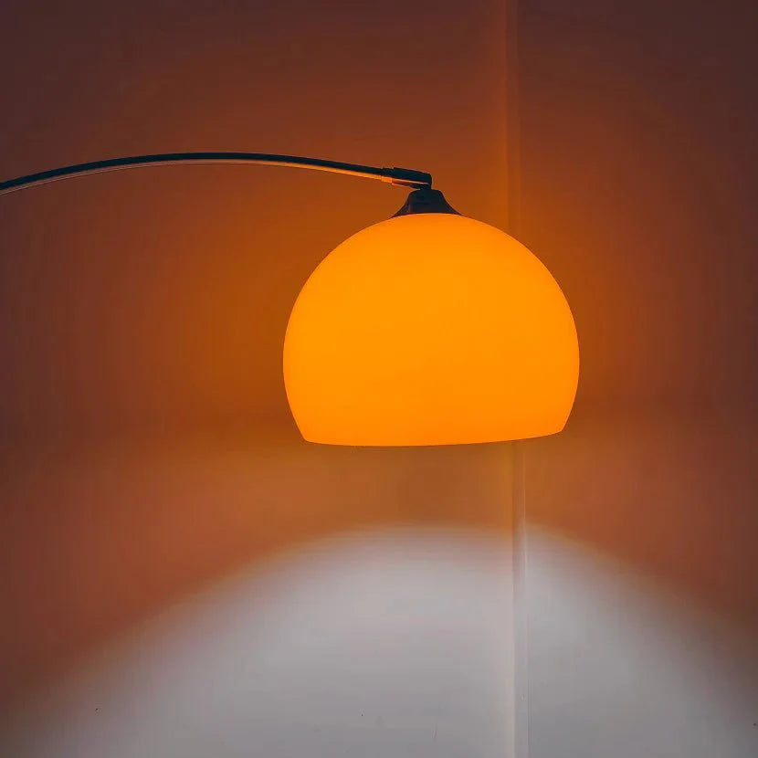Lampadaire Arc Vintage orange - Blanc