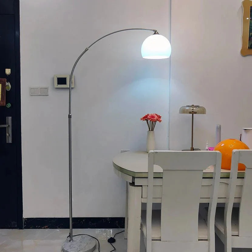 Lampadaire Arc Vintage orange - Blanc