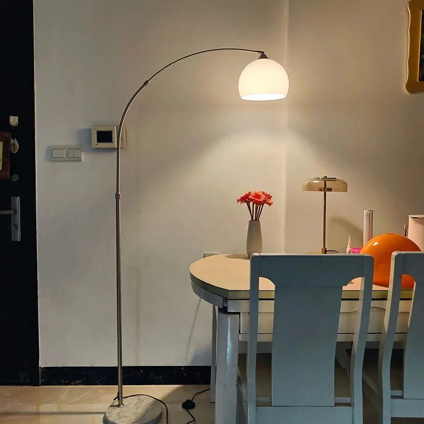 Lampadaire Arc Vintage orange - Blanc