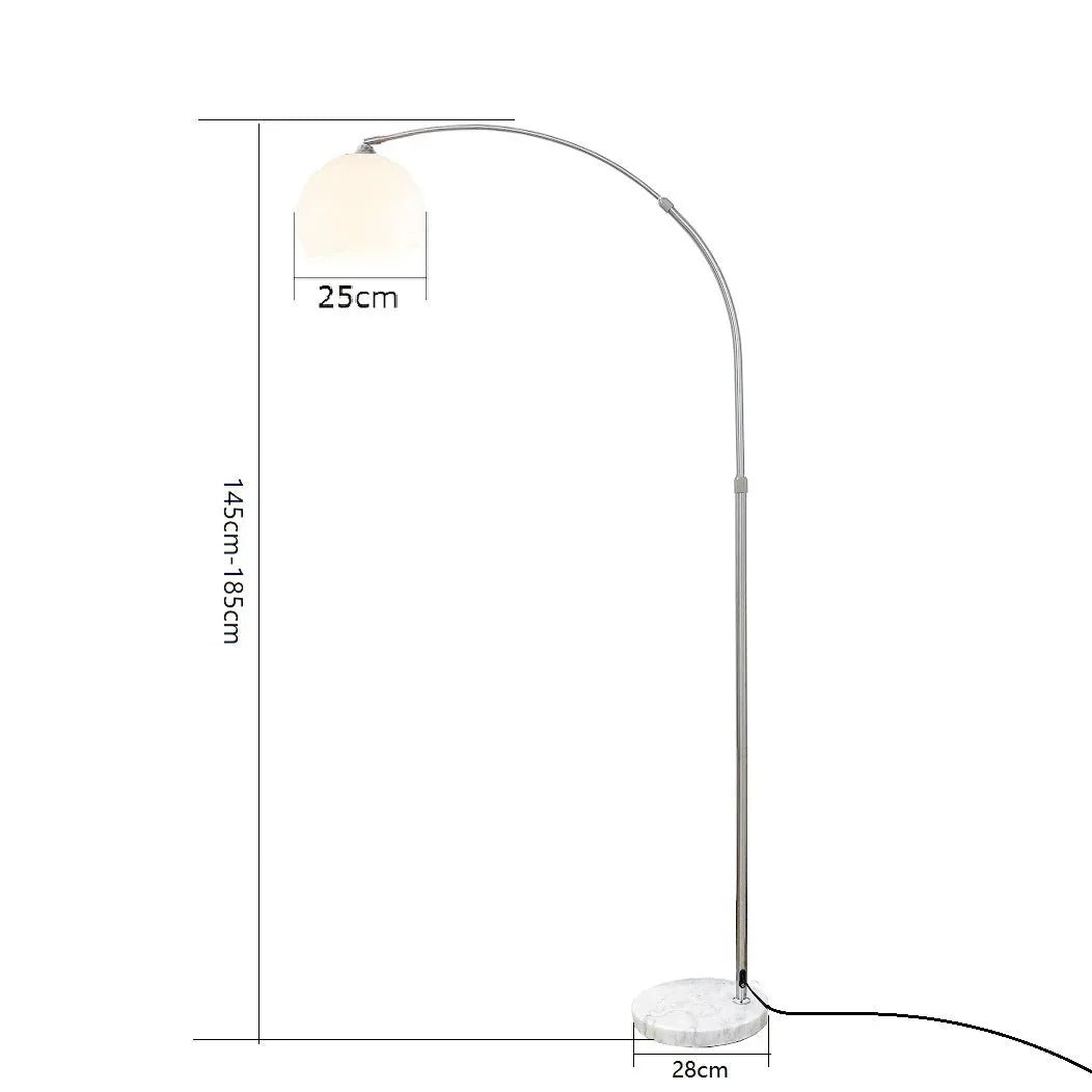Lampadaire Arc Vintage orange - Blanc