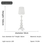 Lampadaire Baroque Transparent Style Cristal - D30 H70CM vert
