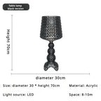 Lampadaire Baroque Transparent Style Cristal - D50 H166CM rose