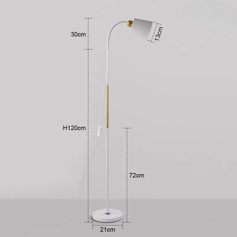 Lampadaire Classique Abat - Jour Orientable - Blanc