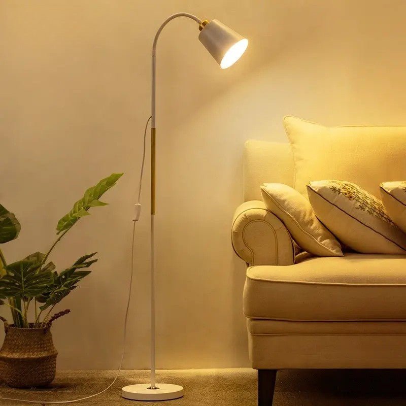Lampadaire Classique Abat - Jour Orientable - Blanc
