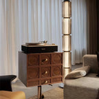 Lampadaire Colonne en Verre - Gris Fumée H155cm