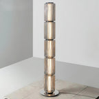 Lampadaire Colonne en Verre - Gris Fumée H155cm